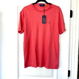 NWT Polo Ralph Lauren Classic Fit Soft Cotton Men’s T Shirt, Heather Pink, Small